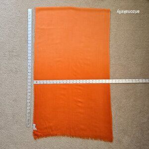 NWOT Talbots Wool Cashmere Gradient Ombre Orange Scarf Lightweight